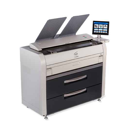 KIP 7584G 10D - 4 Roll BW MFP System with CIS Color Scanner and Top Stacking