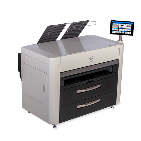 KIP 775C 4 Roll Color Print System (12 BW/10 Color PPM) with Top Stacking & Optional Rear Stacking